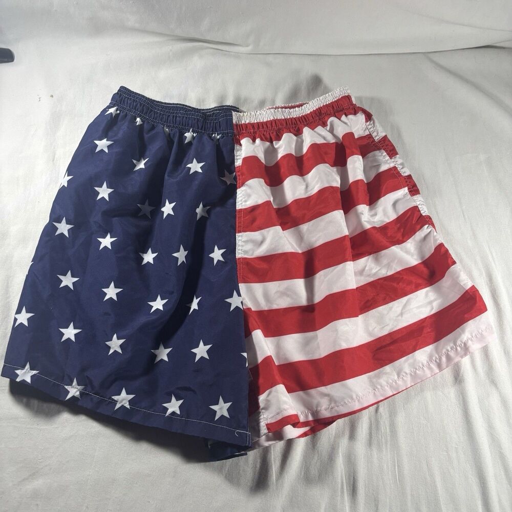 Uzzi Active Wear American Flag Swim Trunks Shorts XXL Stars Stripes